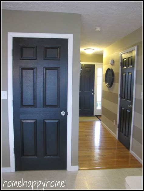 Beautiful Black Interior House Doors For Modern House Design