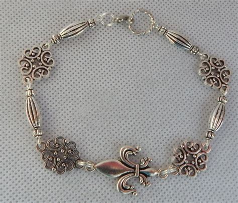 Bracelet Silver Fleur De Lis S Jewelry Handmade New Accessories Fashion