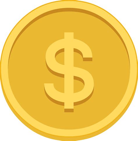 Symbol Dollar Sign Gold Coin Coin Symbol Png Download