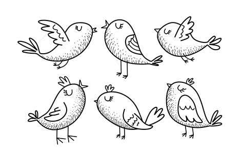 Doodle Cute Bird Graphic By Etinurhayati0586 · Creative Fabrica