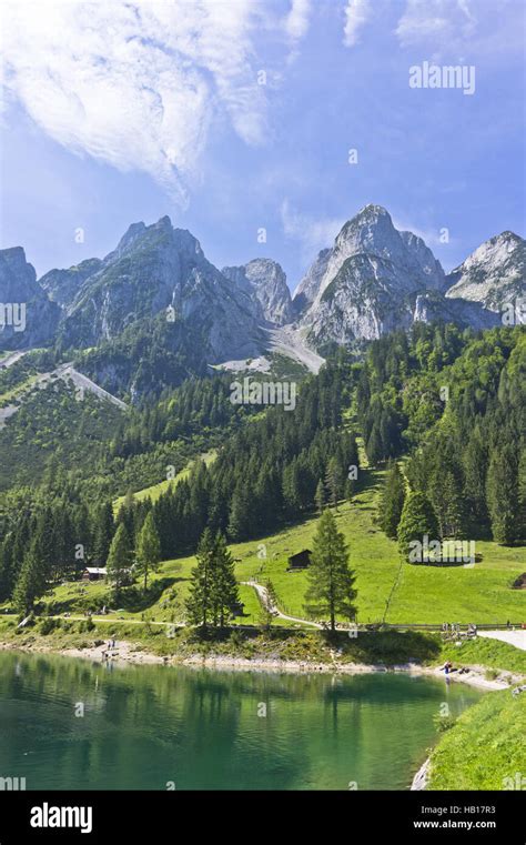 Alps Gosau Lake Austria Stock Photo Alamy