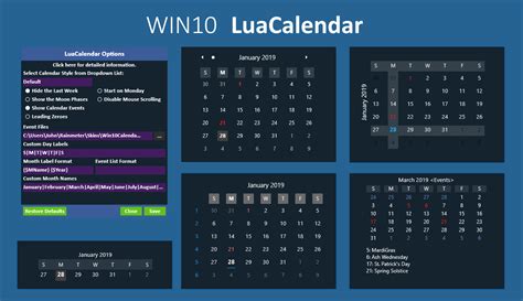 Calendar Widget For Windows 10 ⋆ Calendar For Planning