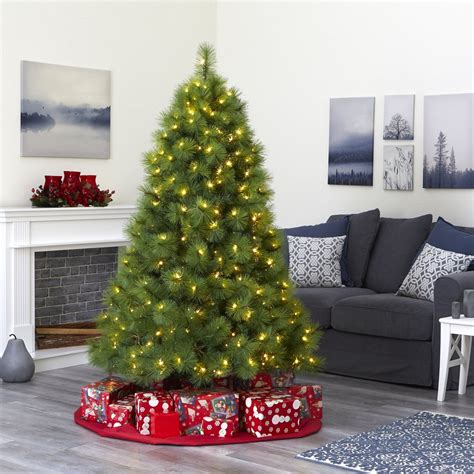 6 Green Scotch Pine Artificial Christmas Tree With 300 Clear Led