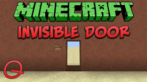 Minecraft Invisible Door Quick Tutorial Youtube