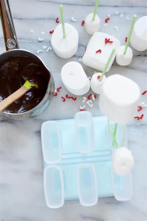 Diy Winter Wonderland Chocolate Dipped Marshmallows