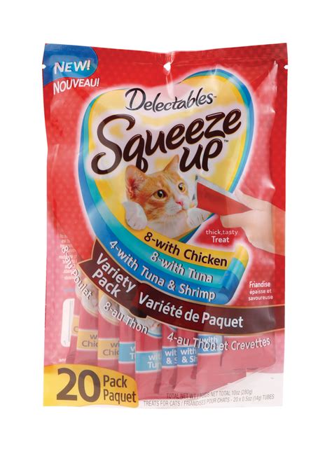 Hartz Delectables Squeeze Up Wet Cat Treats Variety Pack 20 Pk