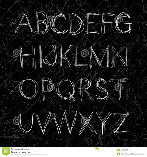 Hand Drawn Alphabet Vector Illustration 53373174