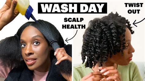watch my 7 step wash day routine for natural hair and a healthy scalp wash day with allure