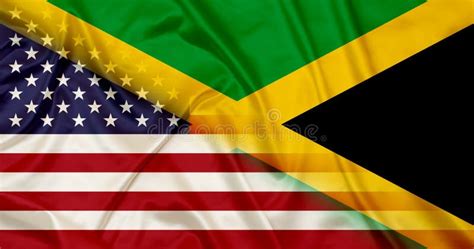 Usa And Jamaica Country Flags Stock Photo Image Of Blended Icon