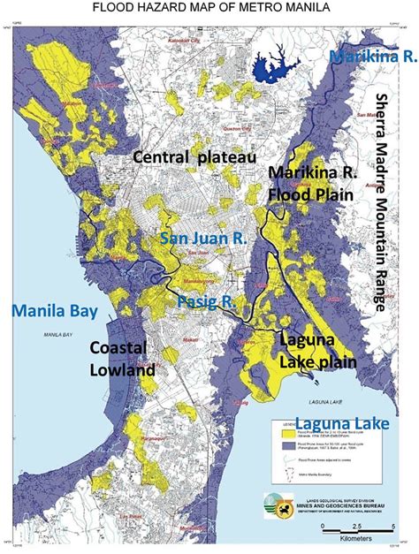 Philippines Flood Hazard Map Of Metro Manila Maps Knowledge Base My