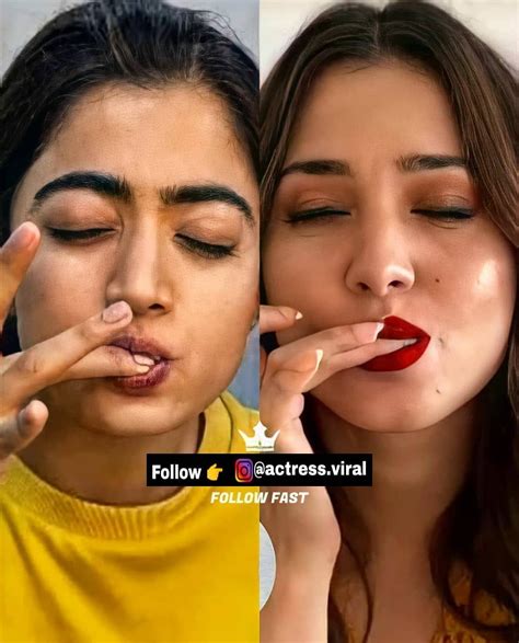 Actress Viral On Instagram Rashmika Vs Tamanna 🍌💦 Who Is Your Fav