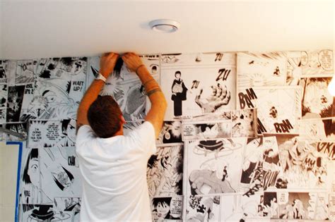 Id stuck in the wall. how to make your own anime mural wall - Wise Craft Handmade