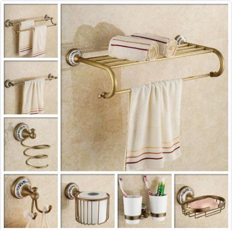 free shipping brass bronze finished bathroom accessories set robe hook paper holder towel bar