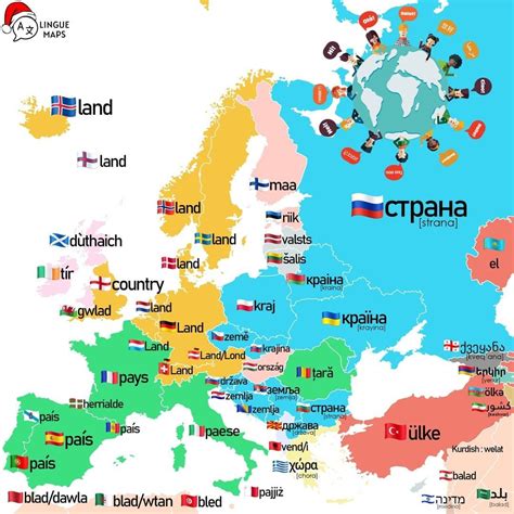 Country In Different European Languages By Maps On The Web