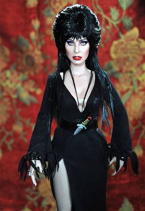Elvira Doll Painted By Noel Cruz Creations Celebrity Barbie Dolls