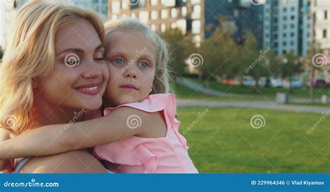 Close Up Of A Mother With Her Daughter In The Park Stock Footage Video Of Outside Happiness