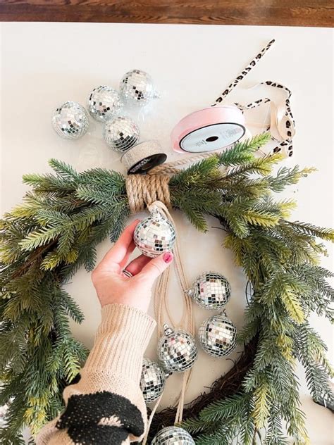 Holiday Evergreen Disco Ball Wreath Great For New Years Too