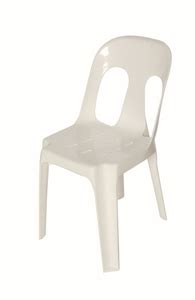 Pipee plastic arm chair (w56 x d43 x ht71 cm) red / grey / white / brown 2.7 kg. Chairs and Seating: Pipee Chair White