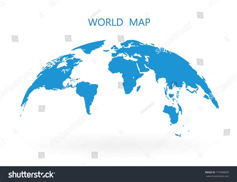 World Map Globe Isolated On White Background Royalty Free Stock