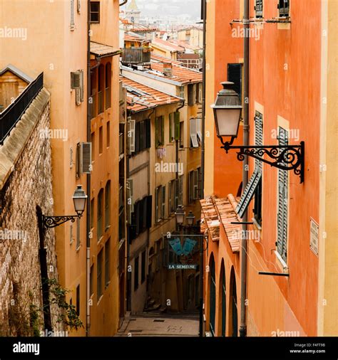Medieval Streets In The Old Town The Vieille Ville Of Nice In The