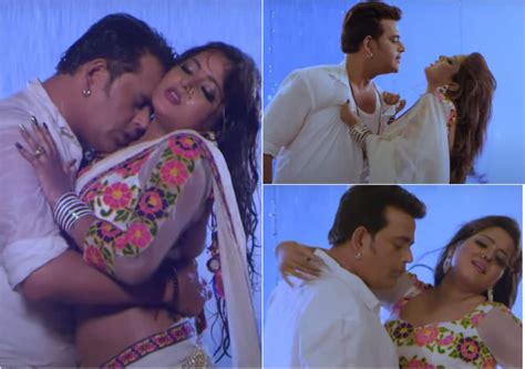 Bhojpuri Star Ravi Kishan Throwback Video With Anjana Singh Gone Viral On Internet भरी बारिश