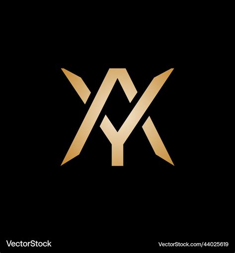 Letter Ay Ya Monogram Logo Design Royalty Free Vector Image