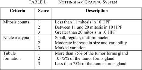 Table I From A Survey On Automatic Breast Cancer Grading Of