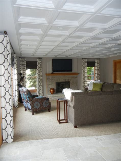 Pvc plastic coffered ceiling panels could be the solution. Coffered Ceiling Tiles Home Design Ideas, Pictures ...