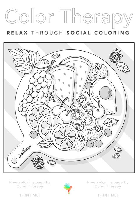 Color Therapy T Of The Day Free Coloring Template Cute Coloring