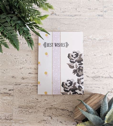 Best Wishes Floral Handmade Card Etsy