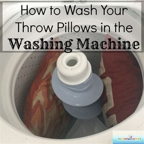 Place small throw pillows into the washing machine and add your favorite laundry soap. How to Wash Your Throw Pillows in the washing machine. SO ...