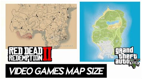Video Game Maps Size Comparison 2019 Including 20games Red Dead 2