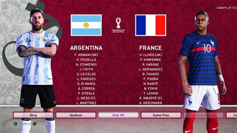 Pes 2020 Argentina Vs France Fifa World Cup 2022 Qatar New Kits Gameplay Messi Vs