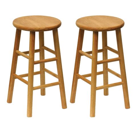 Winsome Wood Wood Inch Counter Stools Set Of Natural Finish