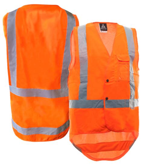 801001 Safe T Tec Domed Hi Vis Daynight Vest Orange Sizes S To 8xl