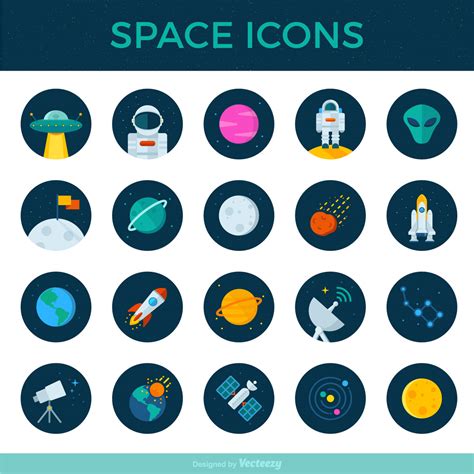 Set Of 20 Free Space Icons Ltheme