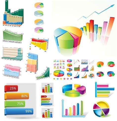 Creative Statistic Charts Infographic Set - Vector download