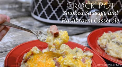 Add the onions to the frying pan and fry over a medium heat for 5 minutes until they start to soften, stirring often. Crock Pot Smoked Sausage and Hashbrown Casserole - Beyer ...