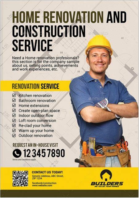20 Eye Catching Contractor Flyer Templates And Designs 2018 Templatefor