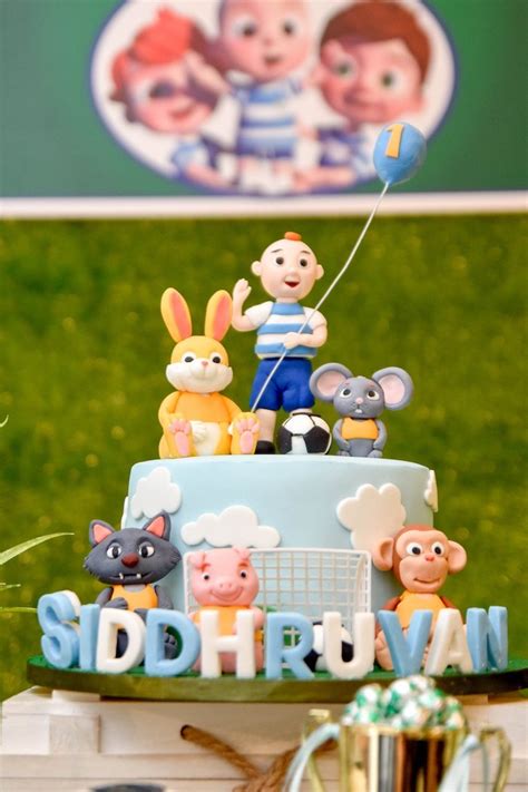 Happiest birthday kim cocomelon fondant cake thank you tl kyla thank you lord. Kara's Party Ideas Cocomelon & Soccer Birthday Party ...
