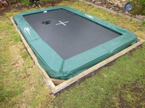 How To Install An In Ground Trampoline Backyard Trampoline In Ground