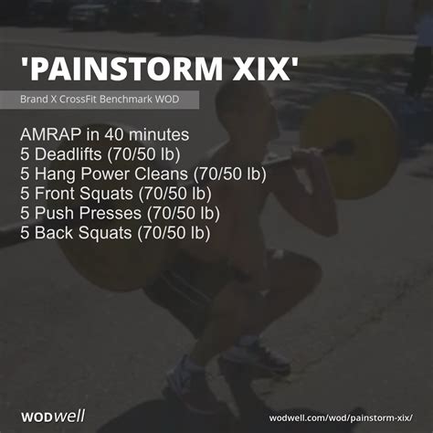 Painstorm Xix Workout Brand X Crossfit Benchmark Wod Wodwell
