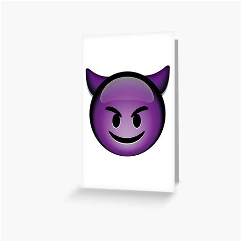 Devious Lick Menace Devil Emoji Greeting Card For Sale By Arowebeats