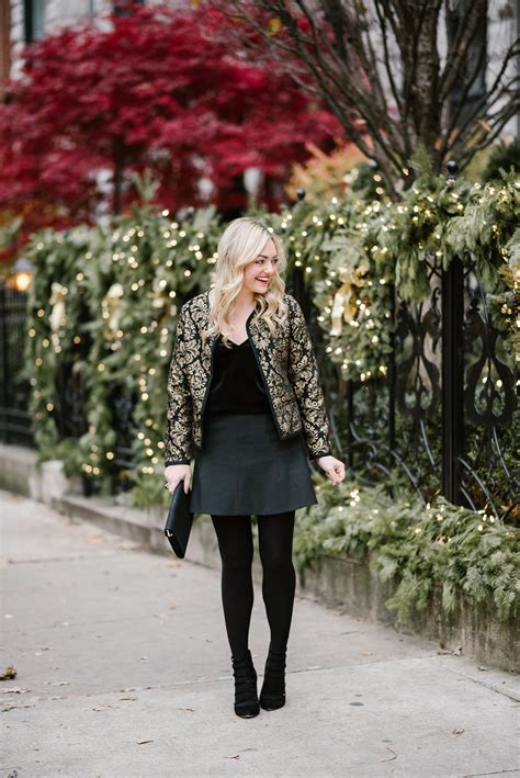 Two Ways To Style A Black And Gold Jacket — Bows And Sequins