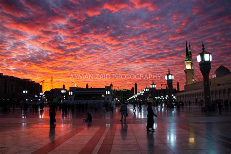 Al Masjid An Nabawi Mosque Beatuful Sunset Cloudy Medina Flickr