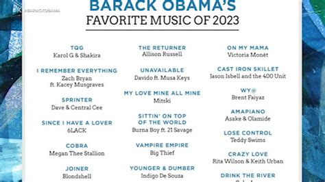 Former President Barack Obama Shares Playlist Of Favorite Music For