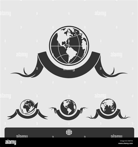 Set Symbol Planet Map Earth Icon Hi Res Stock Photography And Images
