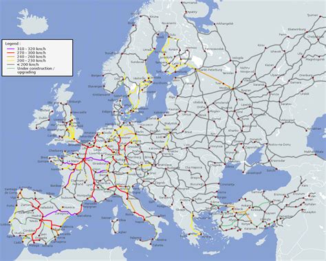 Map Of High Speed Rail Network In Europe R Europe Hot Sex Picture