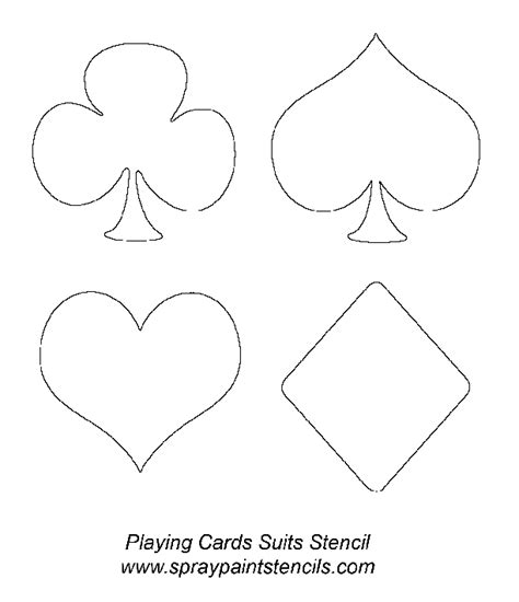 A Zlistingsplaying Cards Stencil