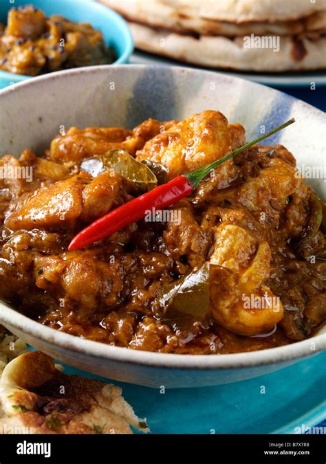 Madras Chicken Curry Stock Photo Alamy